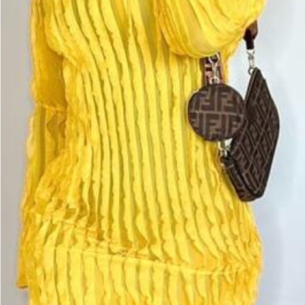 Yellow Pleated Dress